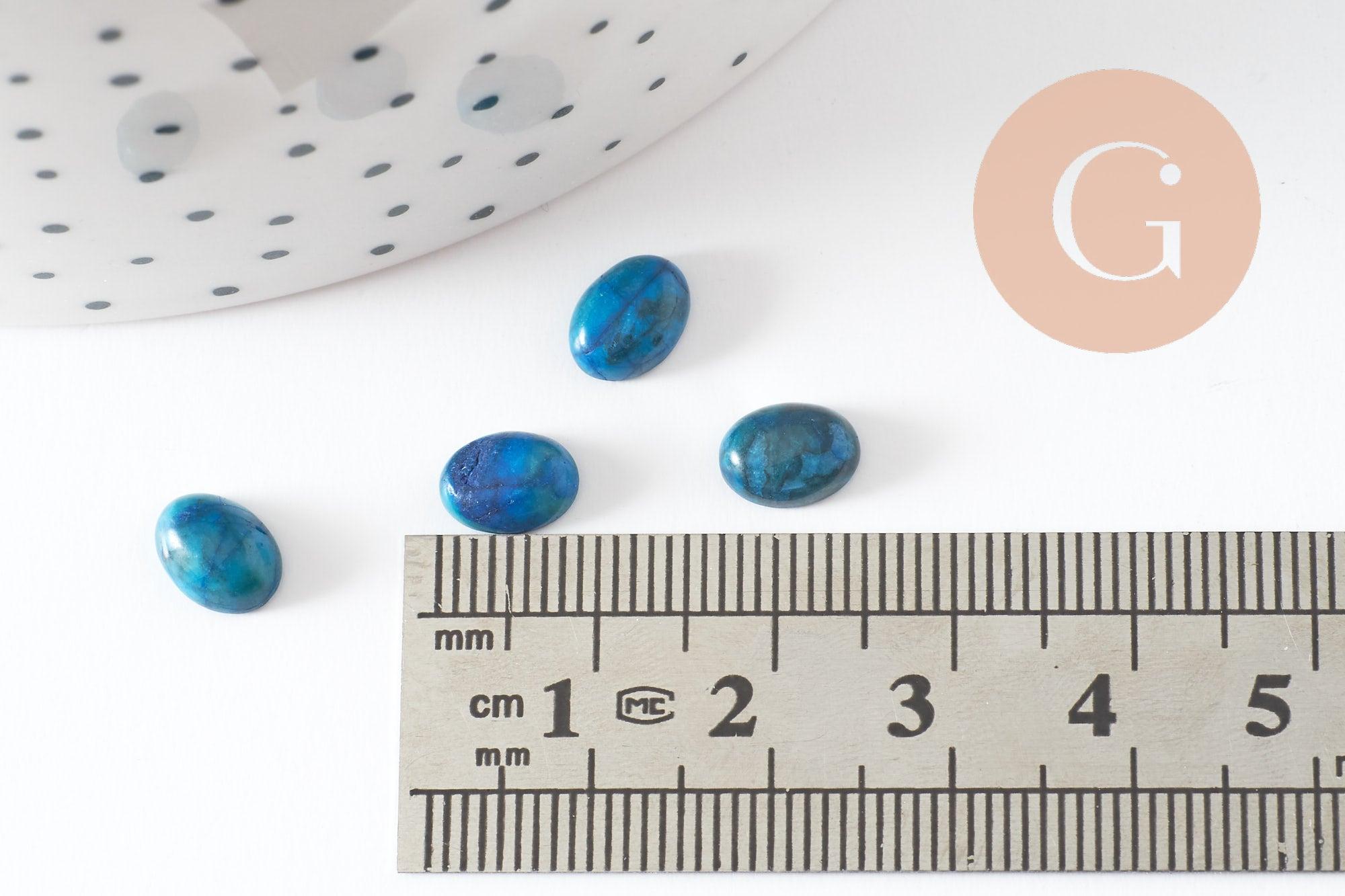 Gingerlily G10120 cabochon ovale jade bleu 8x6mm