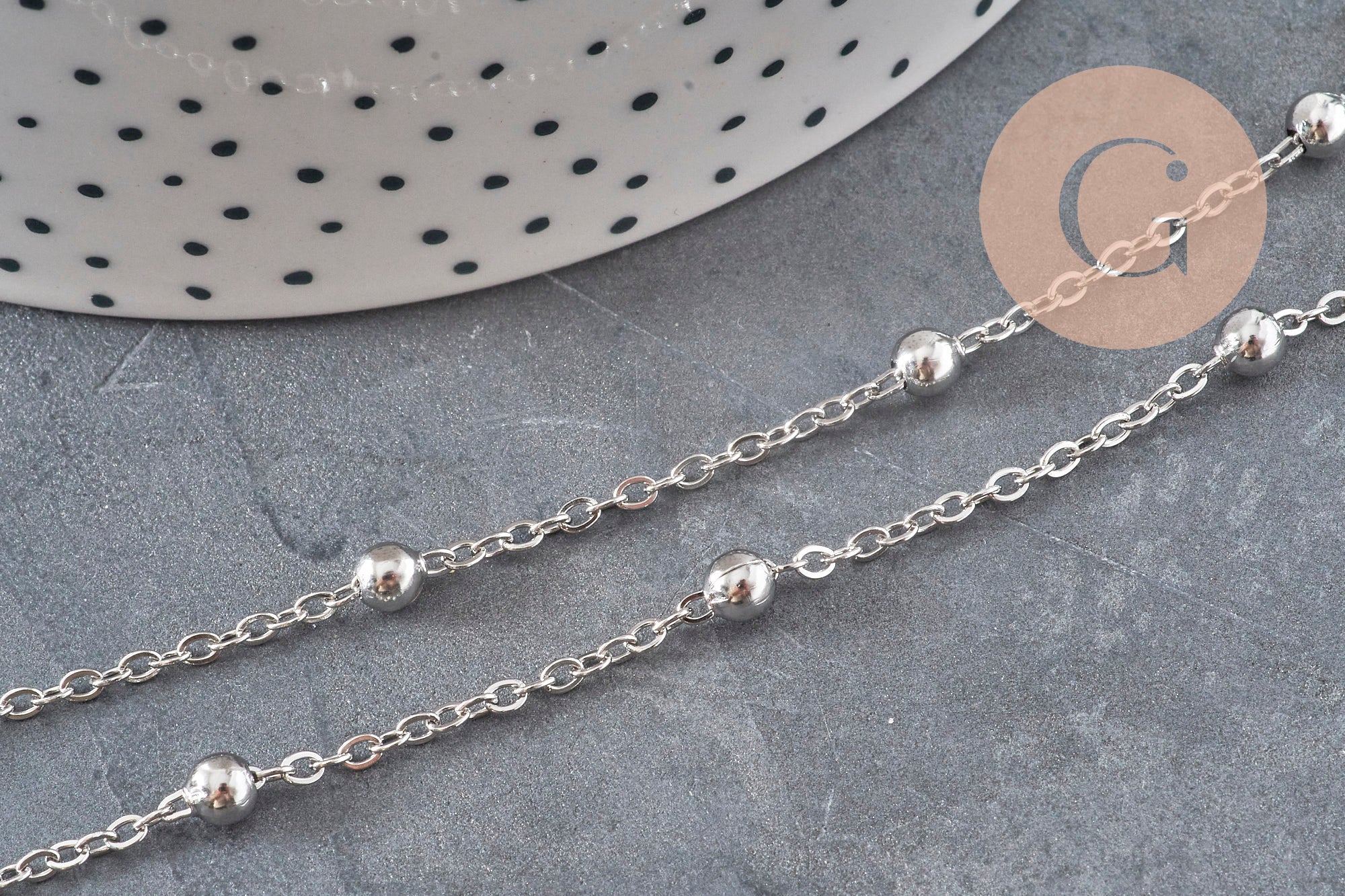 Gingerlily Chaînes pour bijoux DIY G11336 chaîne satellite platine 1 m