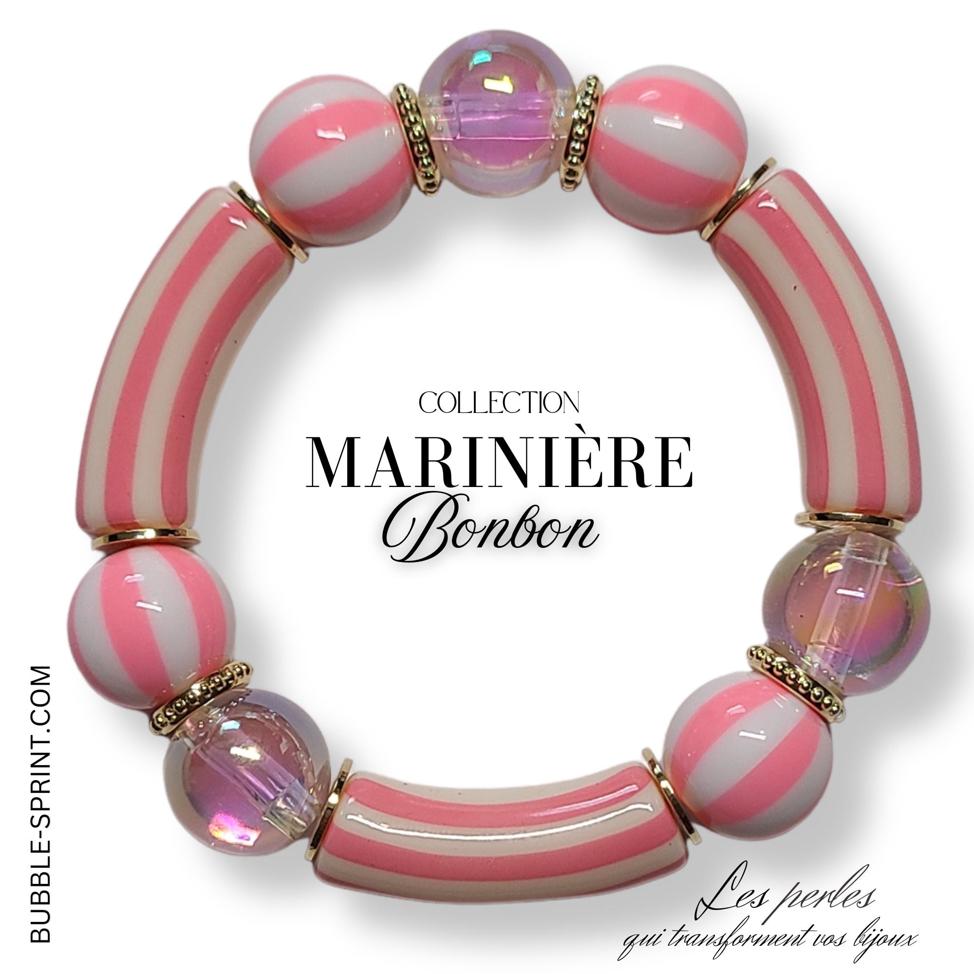 ARTSHOP Marinière Kit Bracelet Bonbon 5.5cm Acrylique