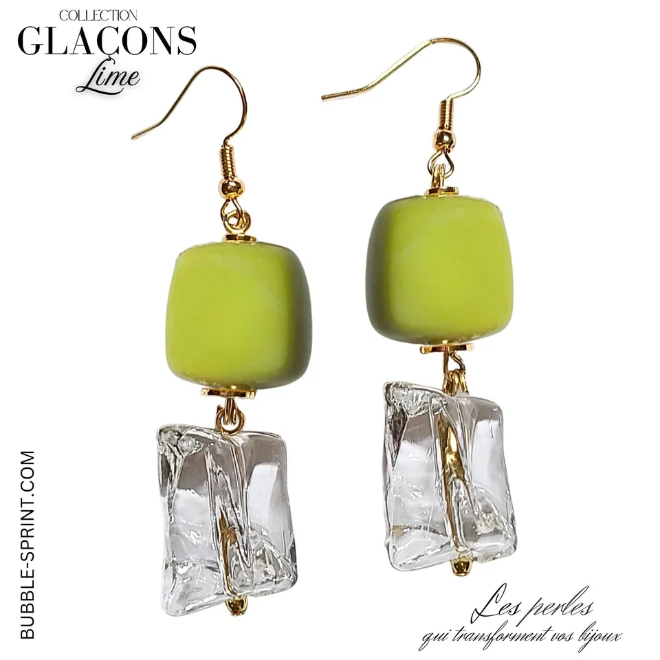 ARTSHOP Prêts-à-porter Glaçons boucles d'oreilles lime kit