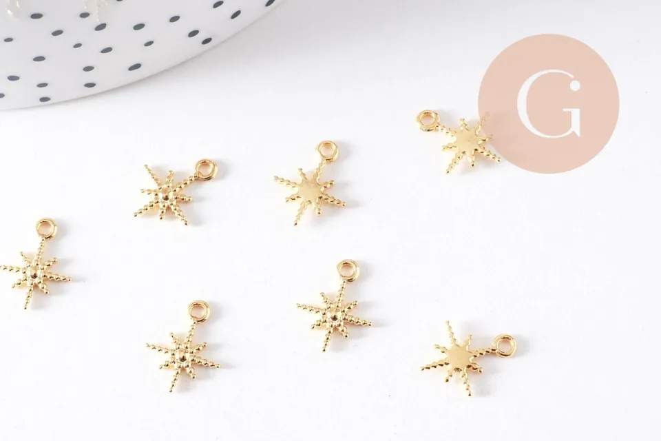 Gingerlily G10287 pendentif étoile nord doré 12,5mm x1