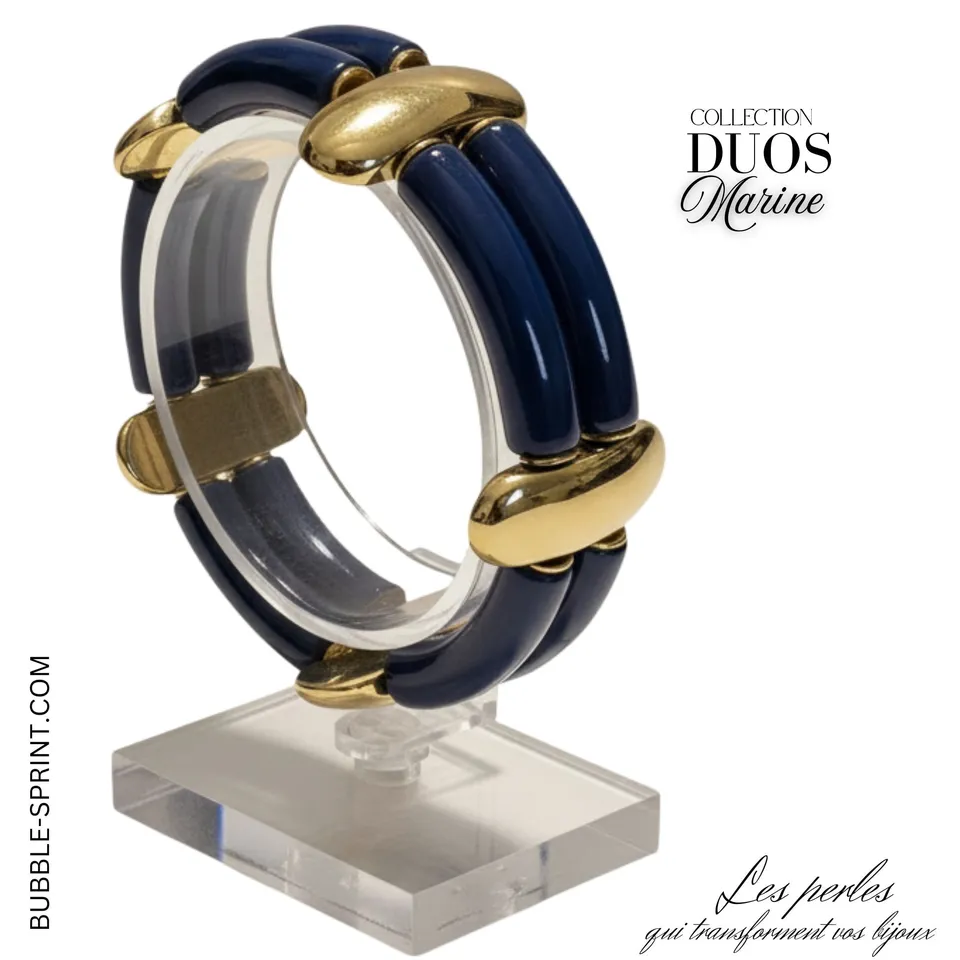 ARTSHOP Duo kit bracelet Marine double rang acrylique