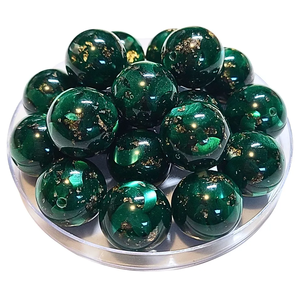 ARTSHOP 318 Vert perle acrylique 20mm effet Murano