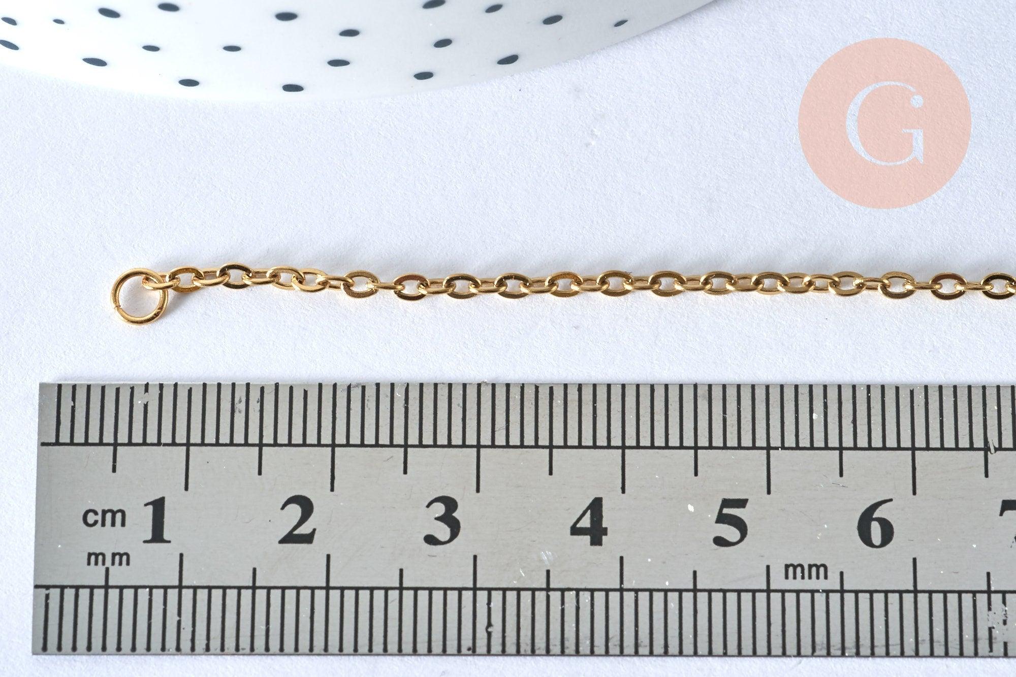 Gingerlily Base bracelet maille forçat doré 18cm G5436