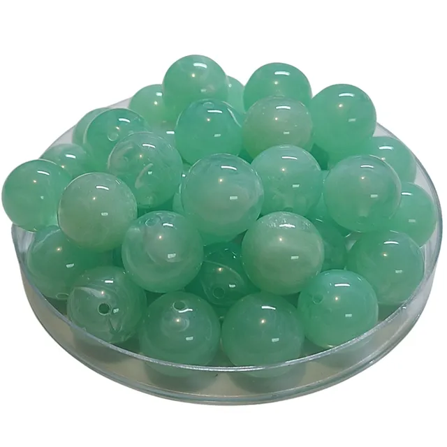 ARTSHOP Boules 16MM 372 perle acrylique jade marbré x15