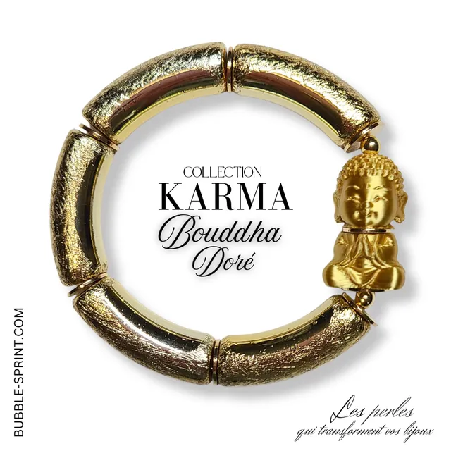ARTSHOP Karma kit bracelet bouddha doré à faire soi-même