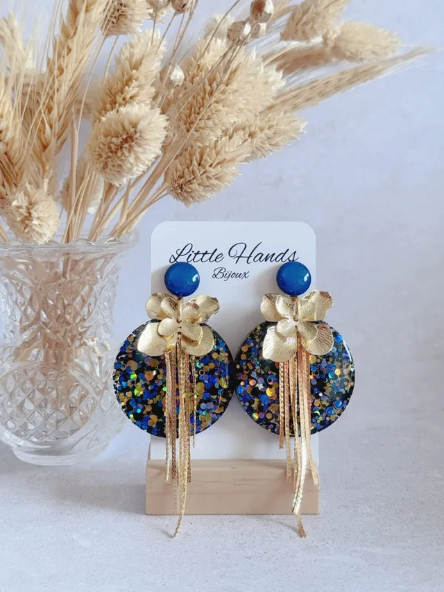 Little Hands Bijoux Capucine Midnight Confetti boucles noires