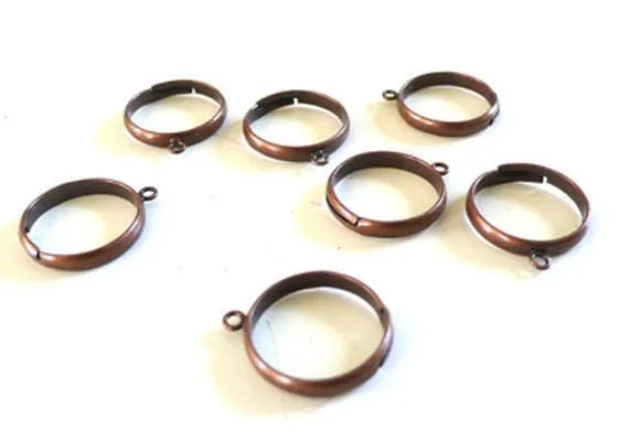 Gingerlily apprêts bague G765 support réglable cuivre 18mm x10