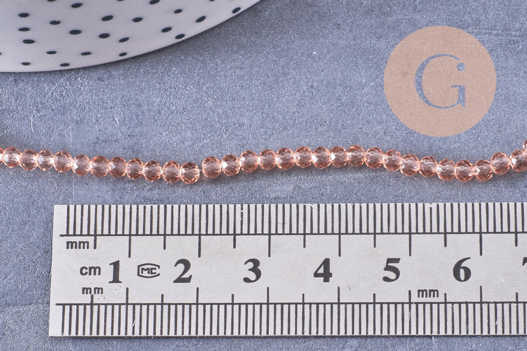 Gingerlily G10947 fil perles abacus cristal rose 2,9mm 35cm