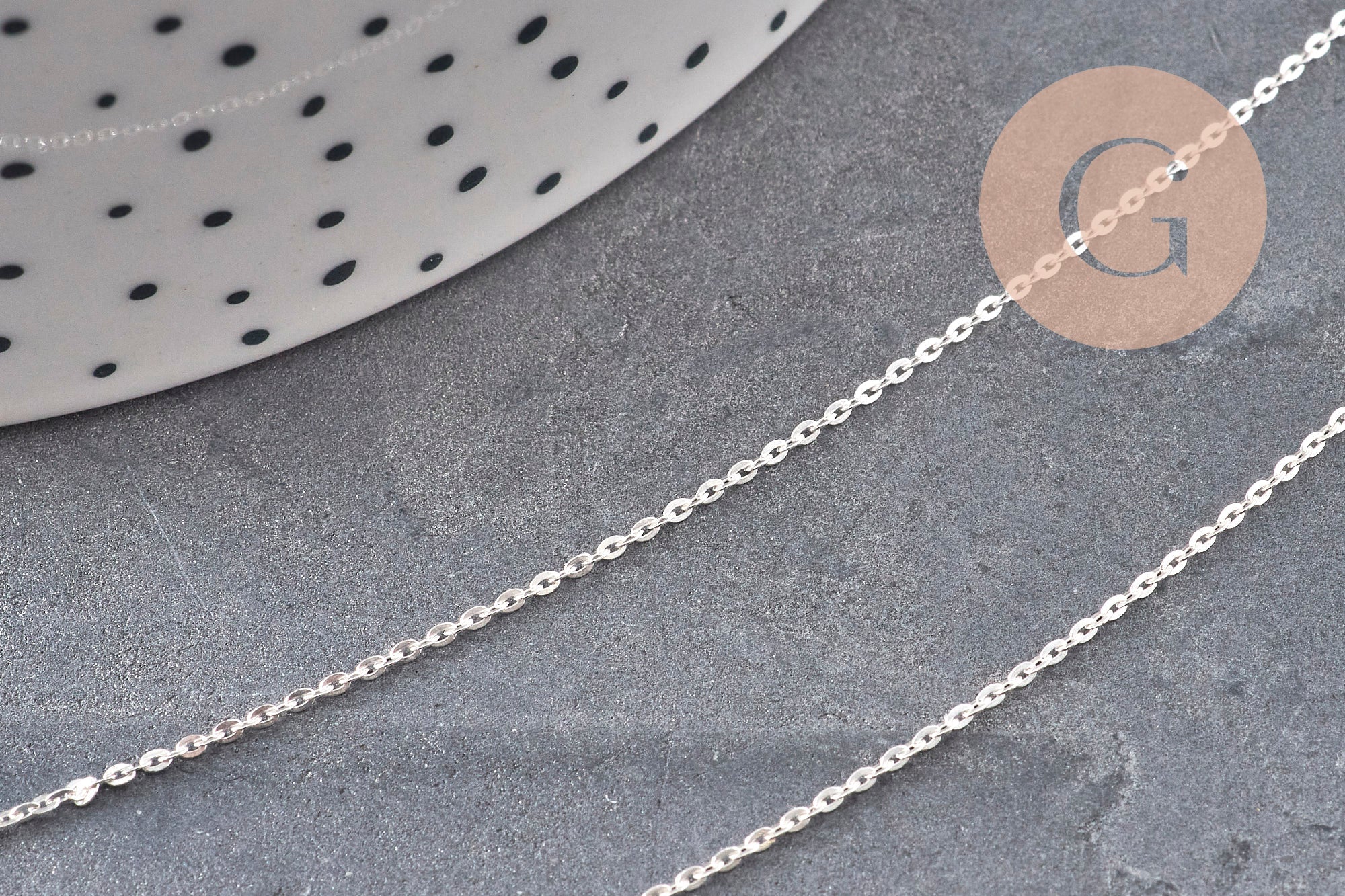 Gingerlily Chaîne forçat G5342 collier argent 925 45cm 0,9mm