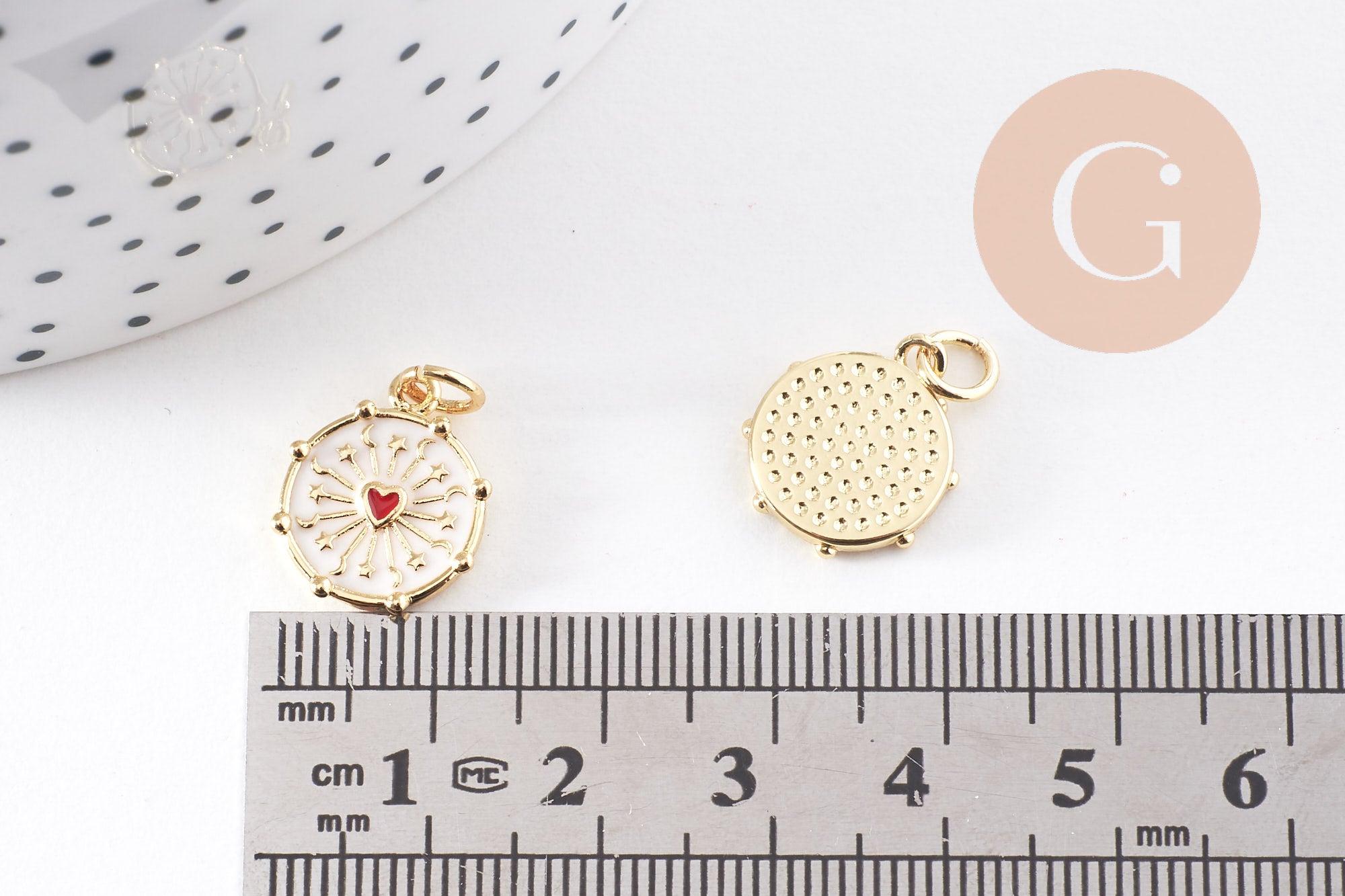 Gingerlily Pendentifs G10169 pendentif médaille coeur sacré 15mm x1