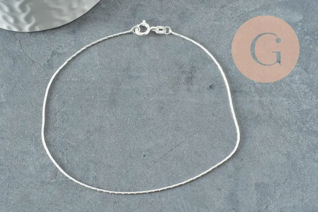 Gingerlily Chaînes cheville G9429 argent 925 22,9cm serpentine