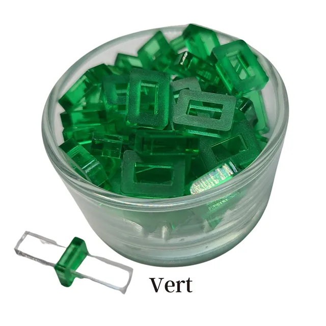ARTSHOP Séparateurs Perle Rectangulaire Verte x10 acrylique
