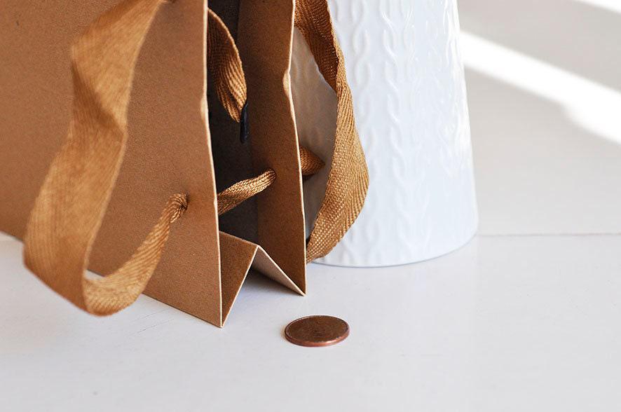 Gingerlily sac papier craft cadeau marron 20x15 cm