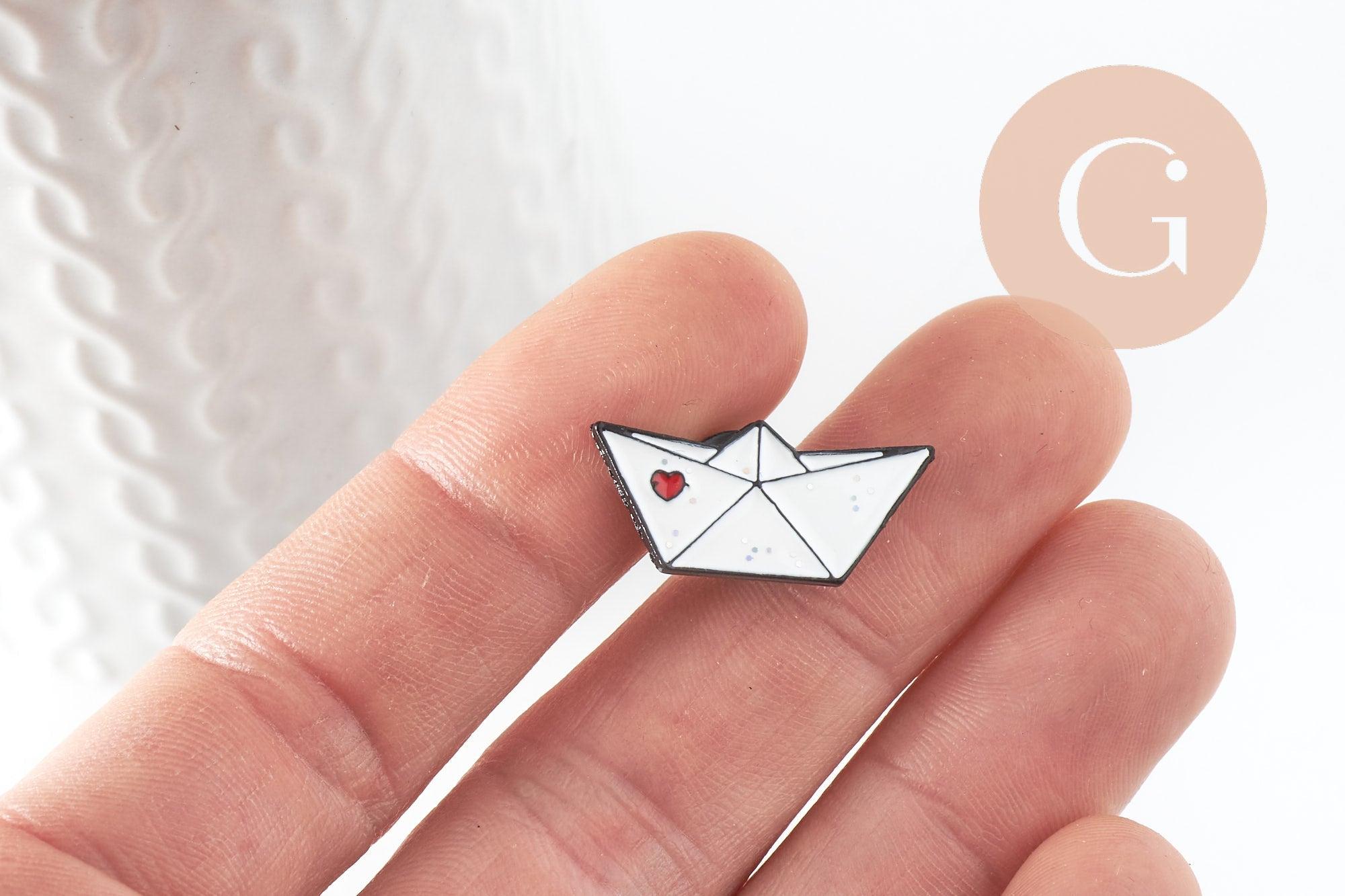 Gingerlily G9474 broche pins bateau cœur 24,5 mm