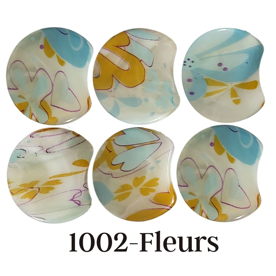 ARTSHOP Palets Lune 1002 perle fleurs incurvée x1
