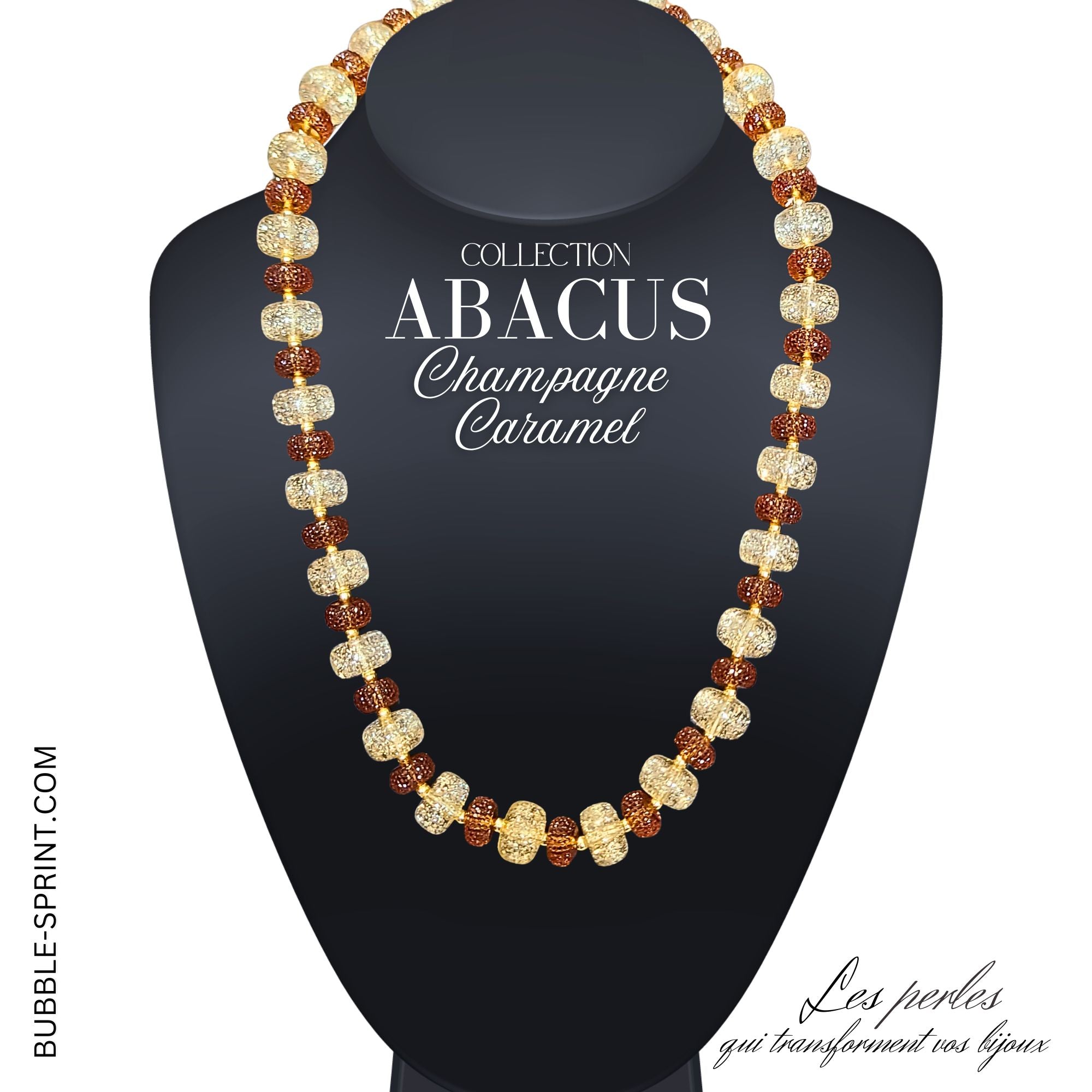 ARTSHOP Abacus collier champagne caramel 54 cm kit