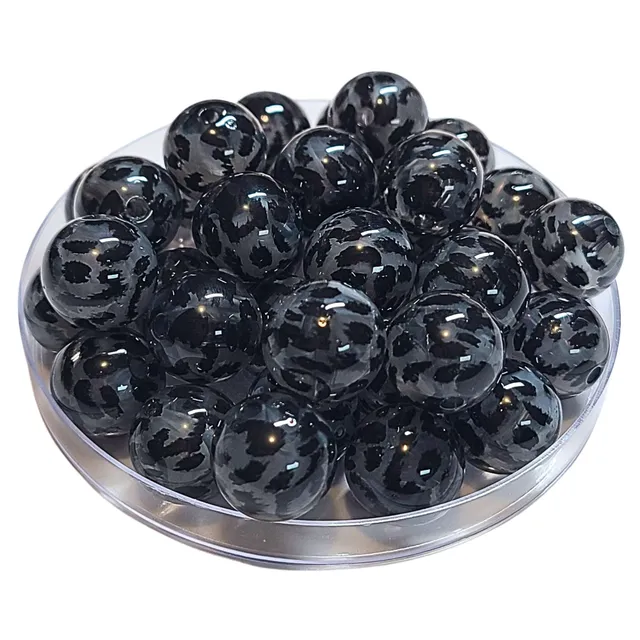 ARTSHOP Boules 16MM 233 Léopard Gris fumé perles x15