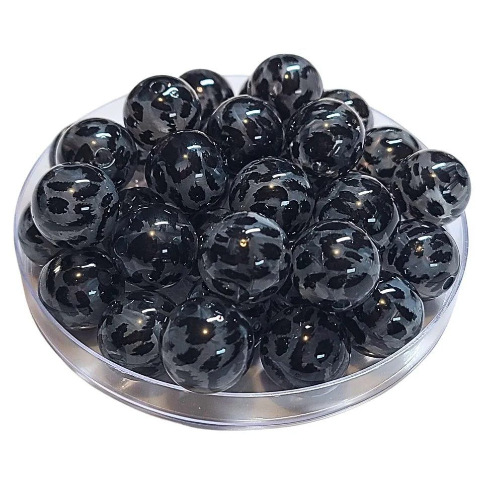 ARTSHOP Boules 16MM 233 Léopard Gris fumé perles x15