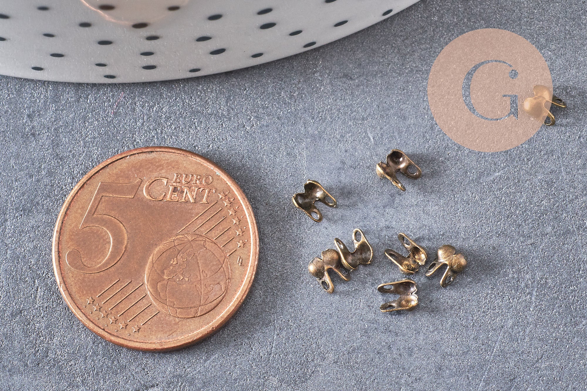 Gingerlily Apprêts G0656 connecteurs bronze lot 10 trou 3 mm