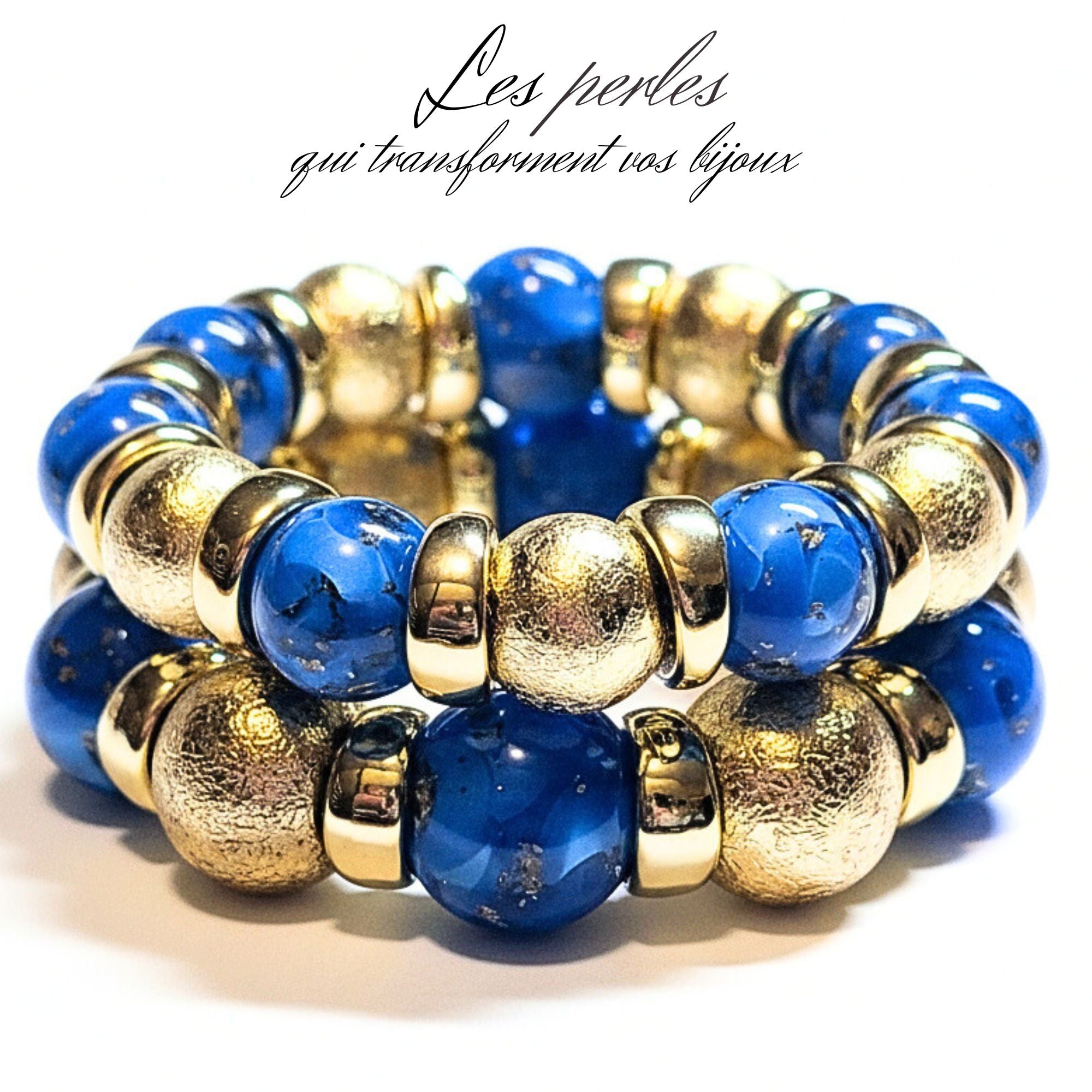 ARTSHOP Boules 317 bleu murano 16 mm x15 perles
