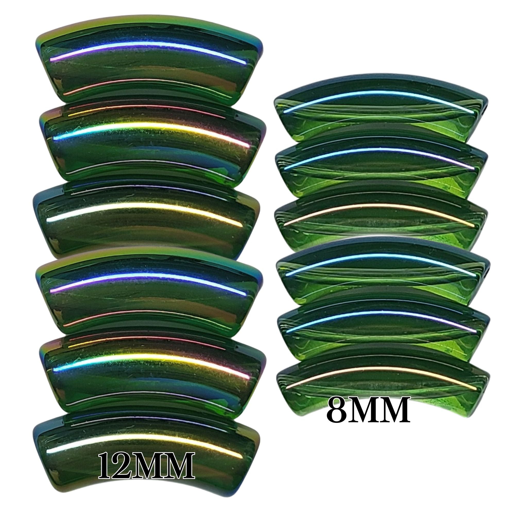 ARTSHOP Tubes 8MM 390 tube incurvé vert foncé AB x1