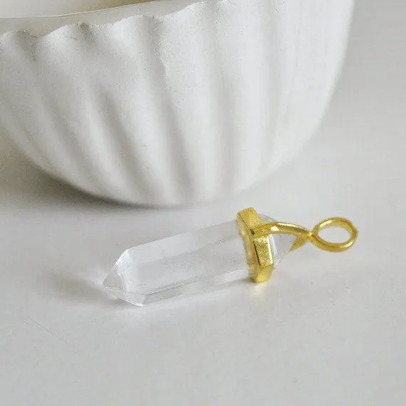 Gingerlily Pendentifs pointe cristal transparent 40mm
