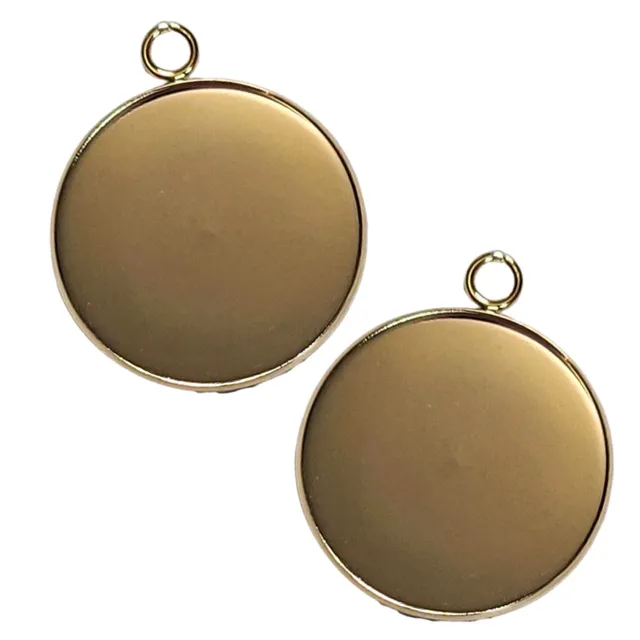 ARTSHOP Apprêts AP43 support pendentif plateau 25mm doré
