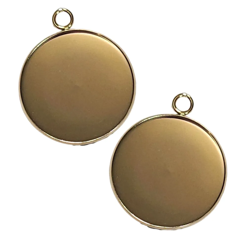 ARTSHOP Apprêts AP43 support pendentif plateau 25mm doré