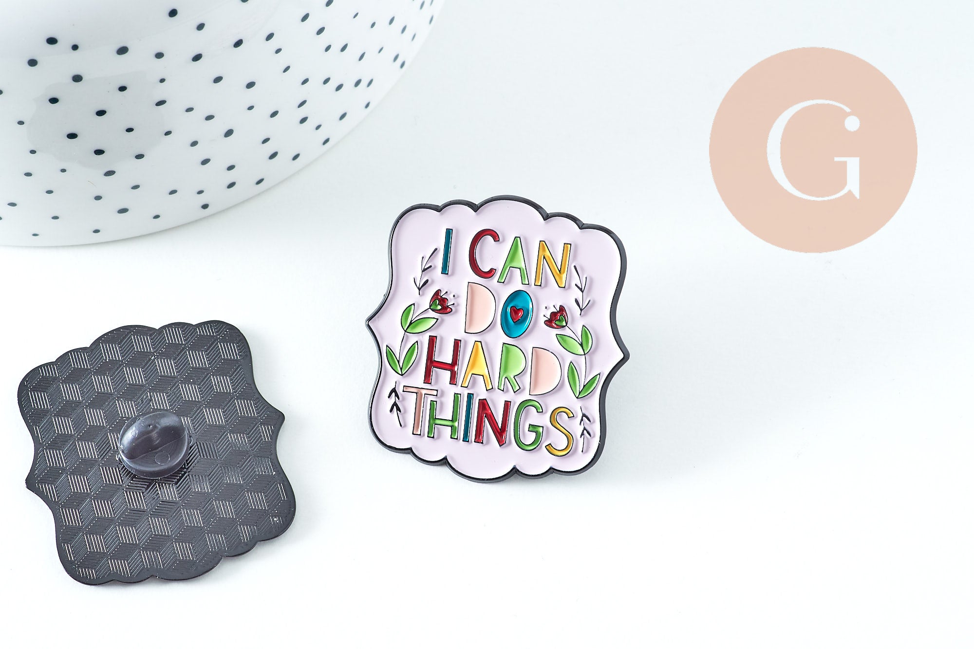 Gingerlily Pin's G10749 broche I can do Hard Things 38mm