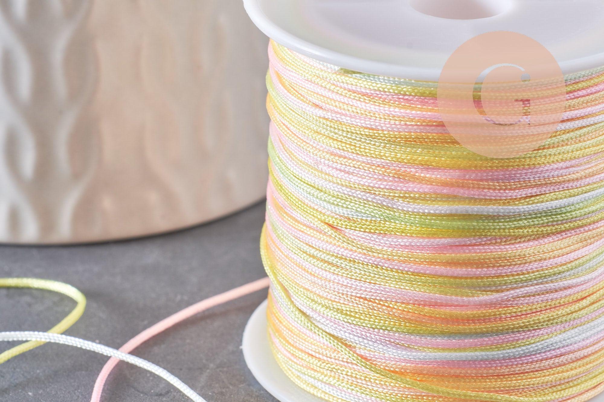 Gingerlily Cordon Nylon Multicolore Pastel 0.8mm 1m