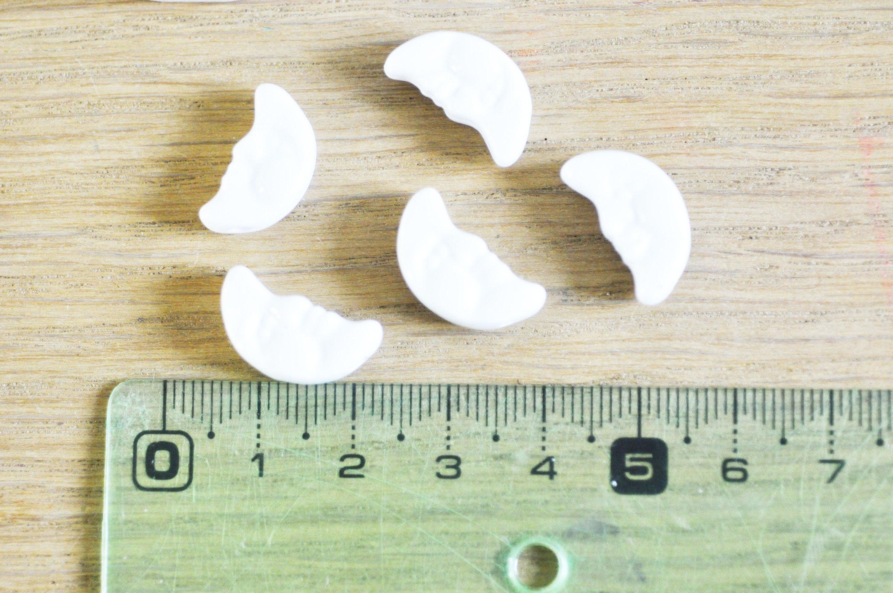 Gingerlily perle lune porcelaine blanche 18mm x5