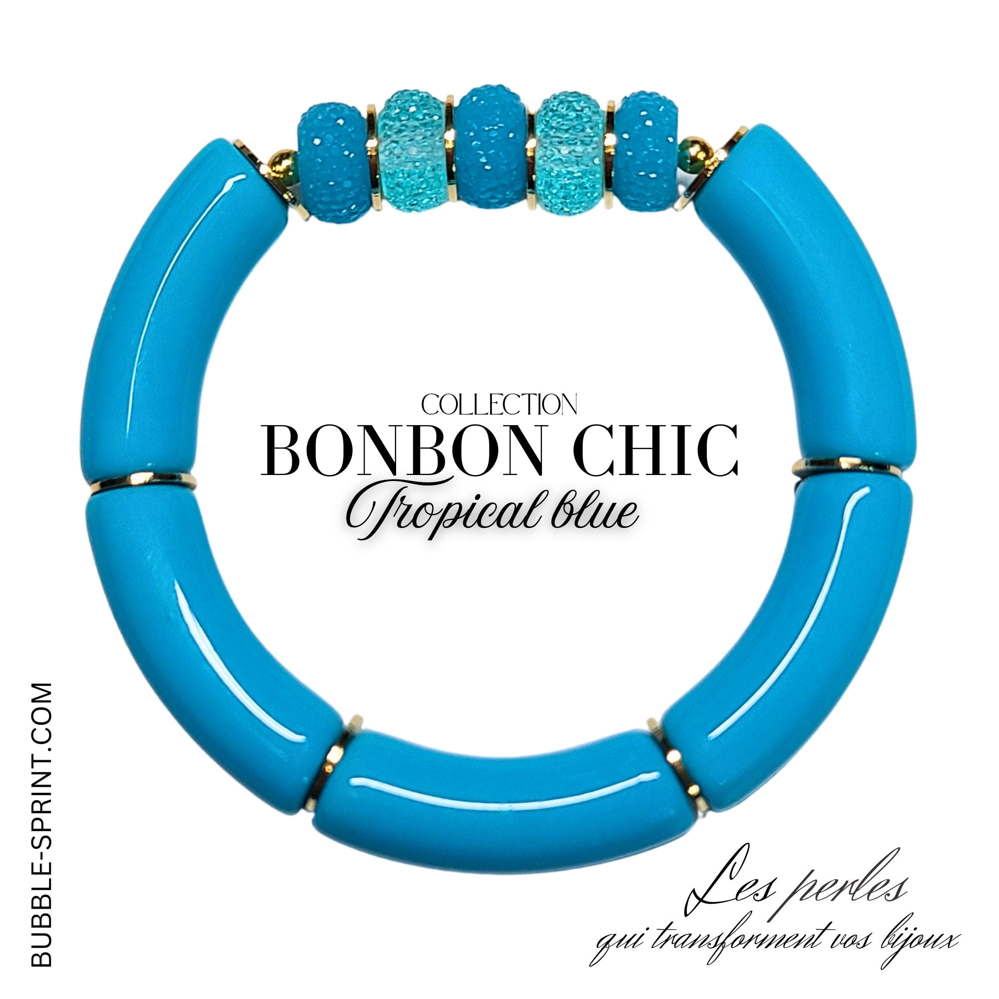 ARTSHOP Bonbon Chic kit bracelet Tropical Blue tubes