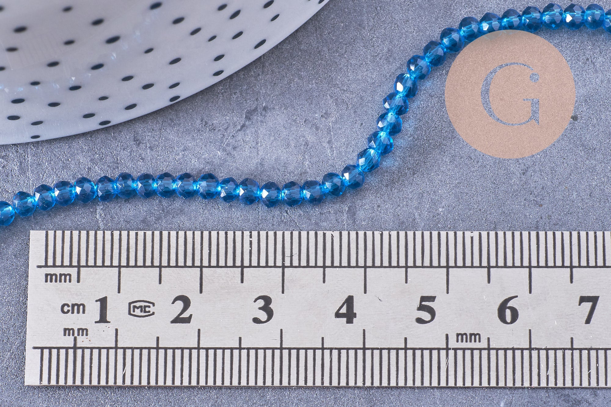 Gingerlily Perles abacus cristal turquoise 2.9mm fil 35cm