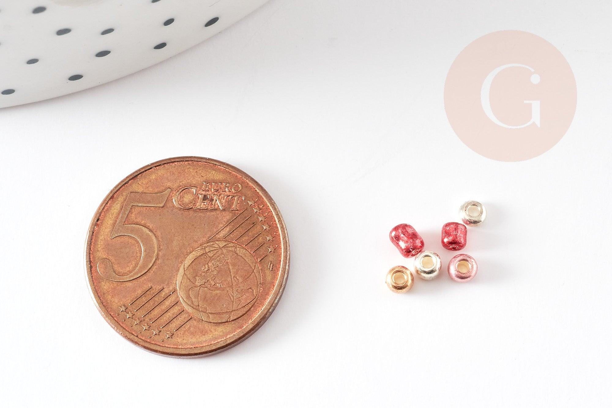 Gingerlily Perles rocaille verre multicolore 3mm 10gr