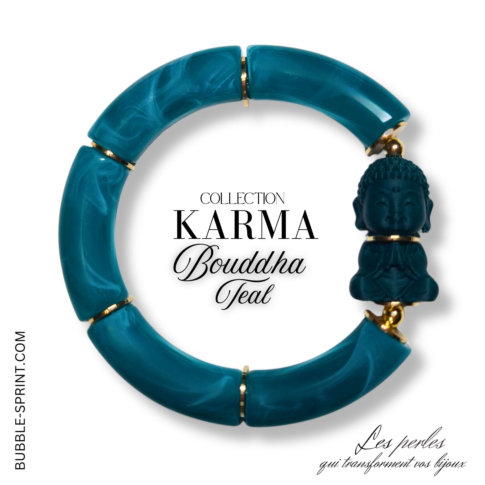 ARTSHOP Bijoux en KITS Karma bracelet bouddha teal kit