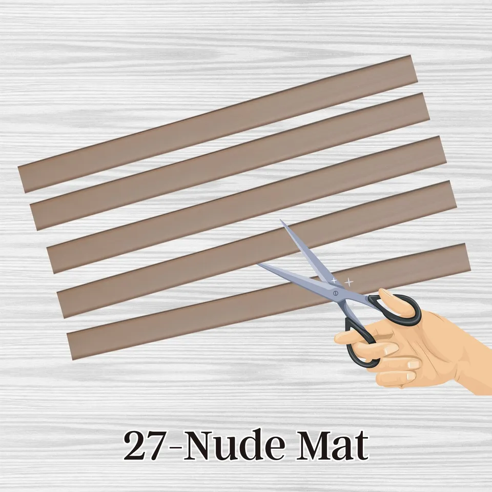 ARTSHOP Sangle 27 Nude mat silicone plate 6 mm x 7 cm bague