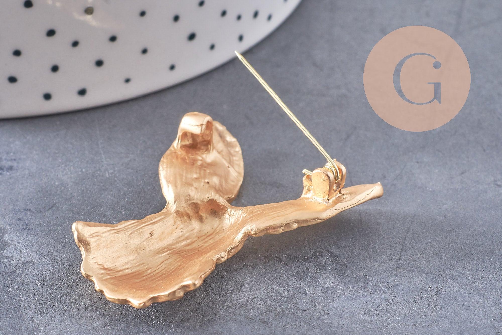 Gingerlily Broche lapin origami 54mm doré pin's animal