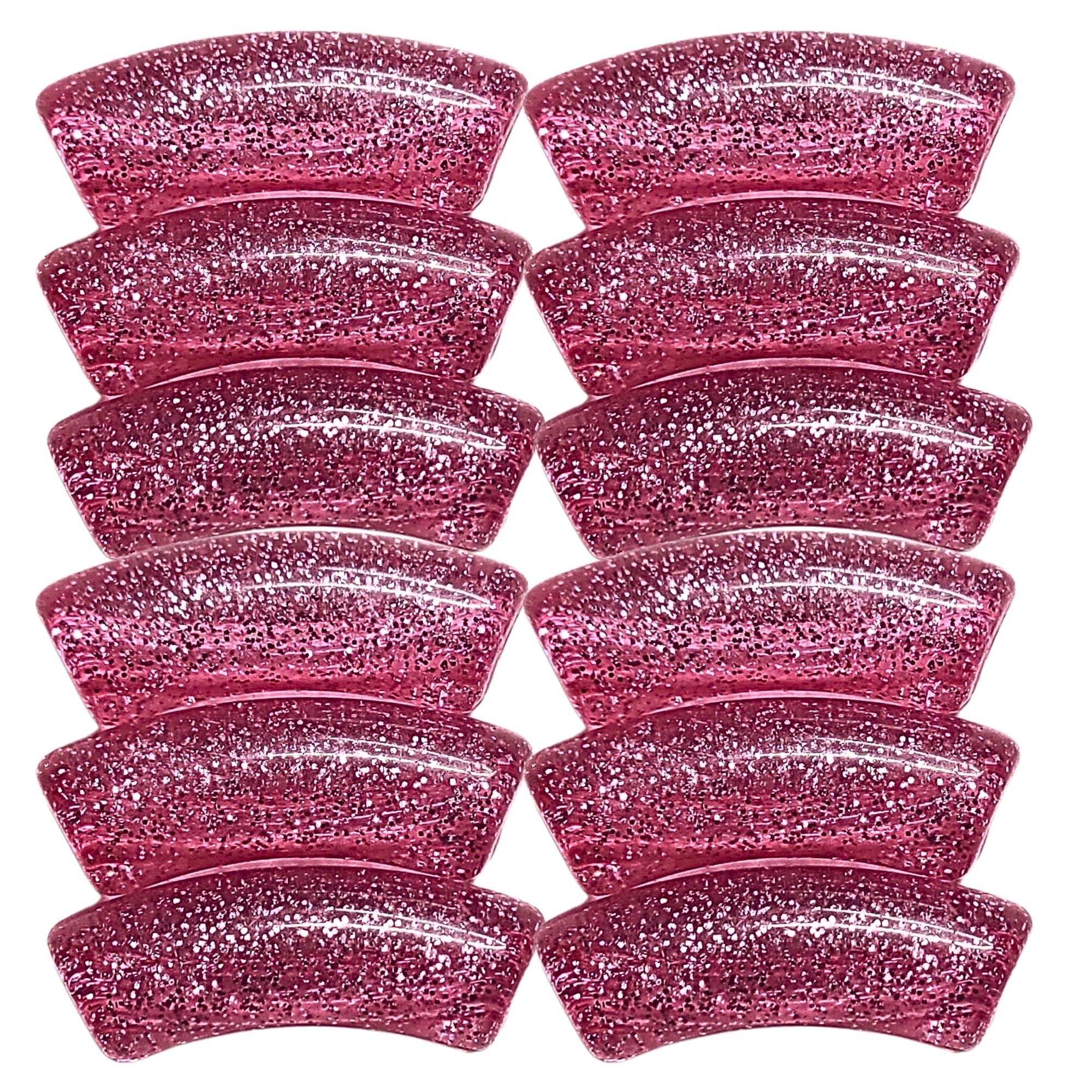 Artshop Tubes Glitters 52 perles tubes 12mm fuchsia