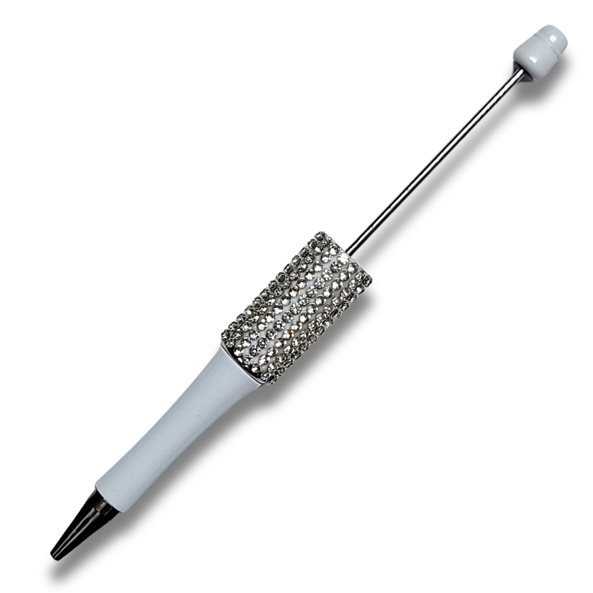 ARTSHOP Stylos ST18 Blanc Strass stylo à personnaliser x1 encre noire