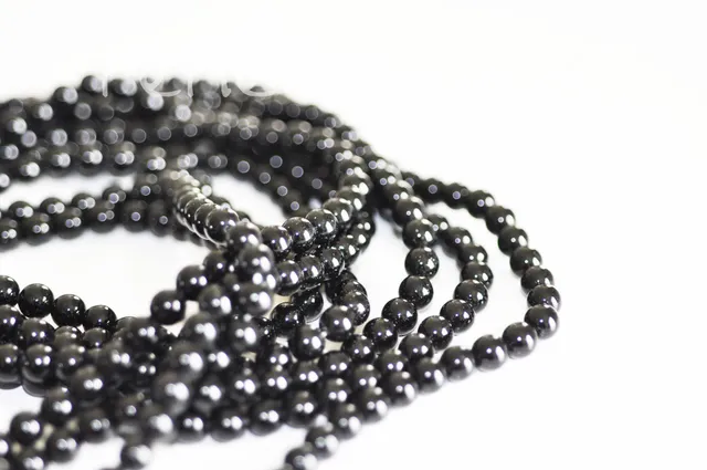 Gingerlily Perles agate noire perles 8mm x10 pierre naturelle
