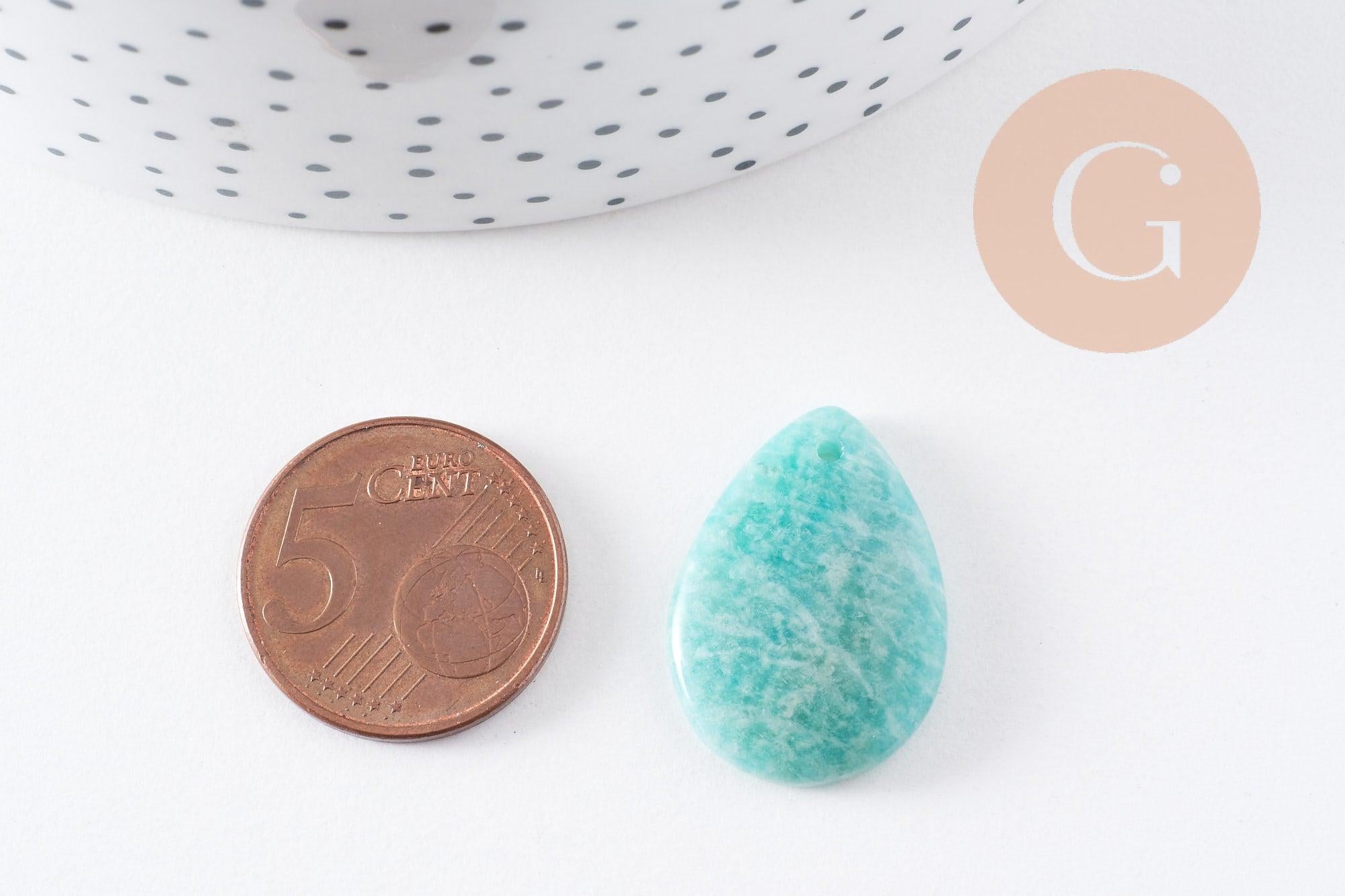 Gingerlily Pendentifs G10077 pendentif amazonite goutte 25.5mm