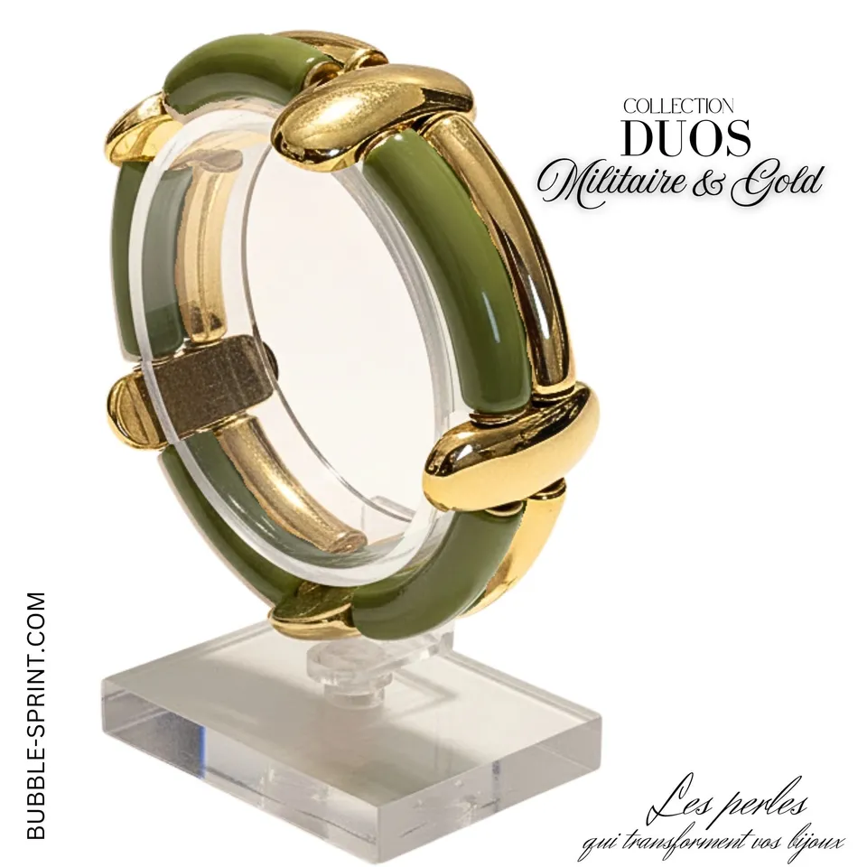 ARTSHOP Bijoux en KITS DUO kit bracelet Gold Militaire