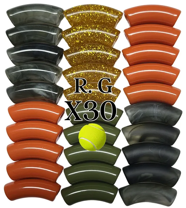 ARTSHOP Camaieu 82 Lot mixte tubes incurvés Vert 12mm x30