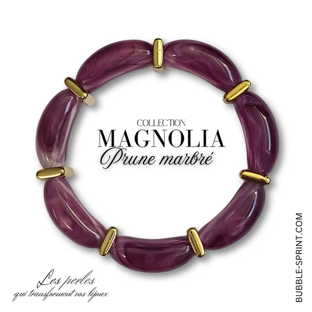 ARTSHOP Magnolia kit bracelet prune marbré à faire