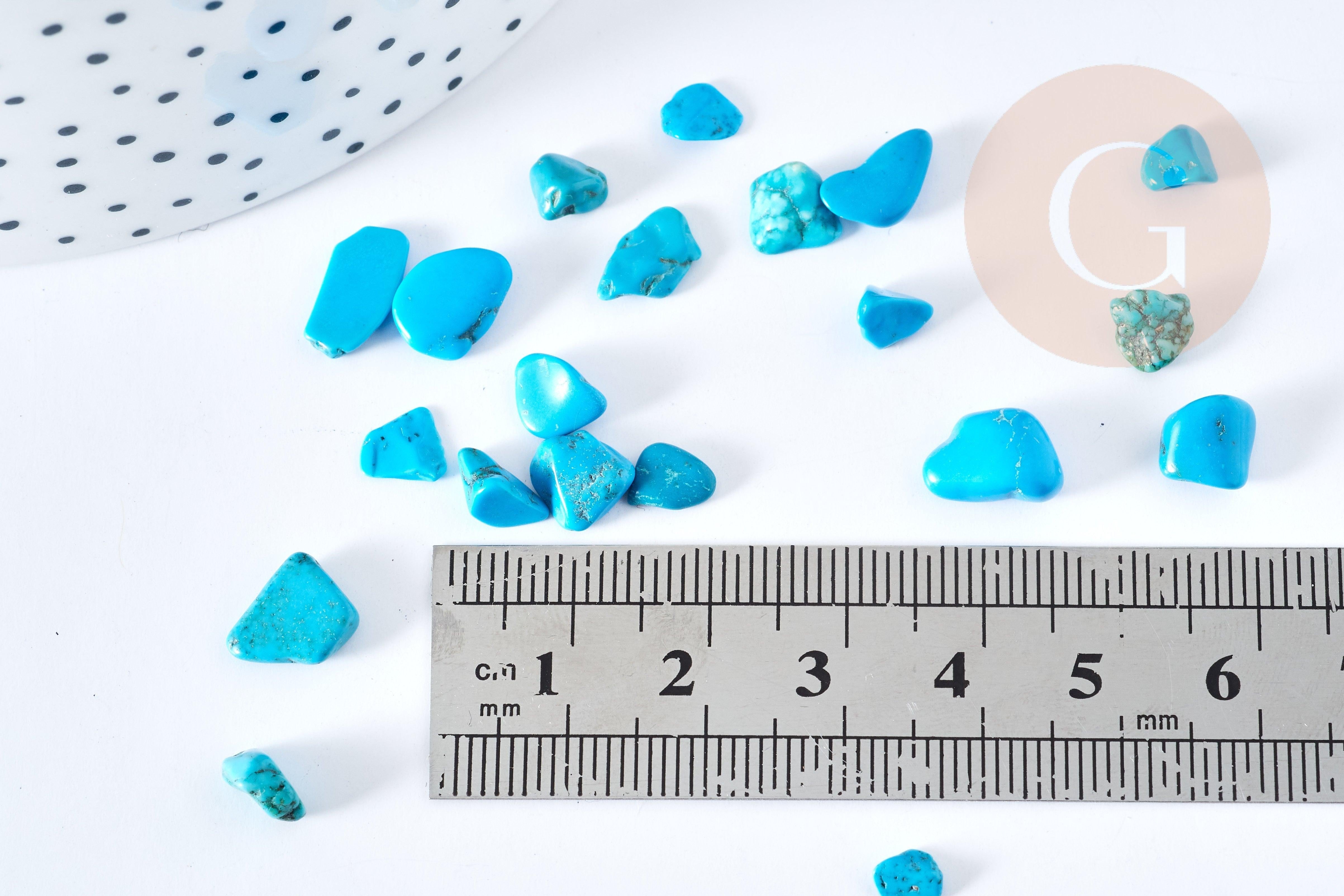 Gingerlily Pierres Howlite turquoise chips 5-10mm 20g