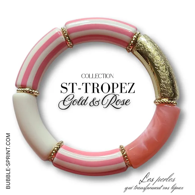 ARTSHOP St-Tropez Bracelet Gold & Rose Kit à monter