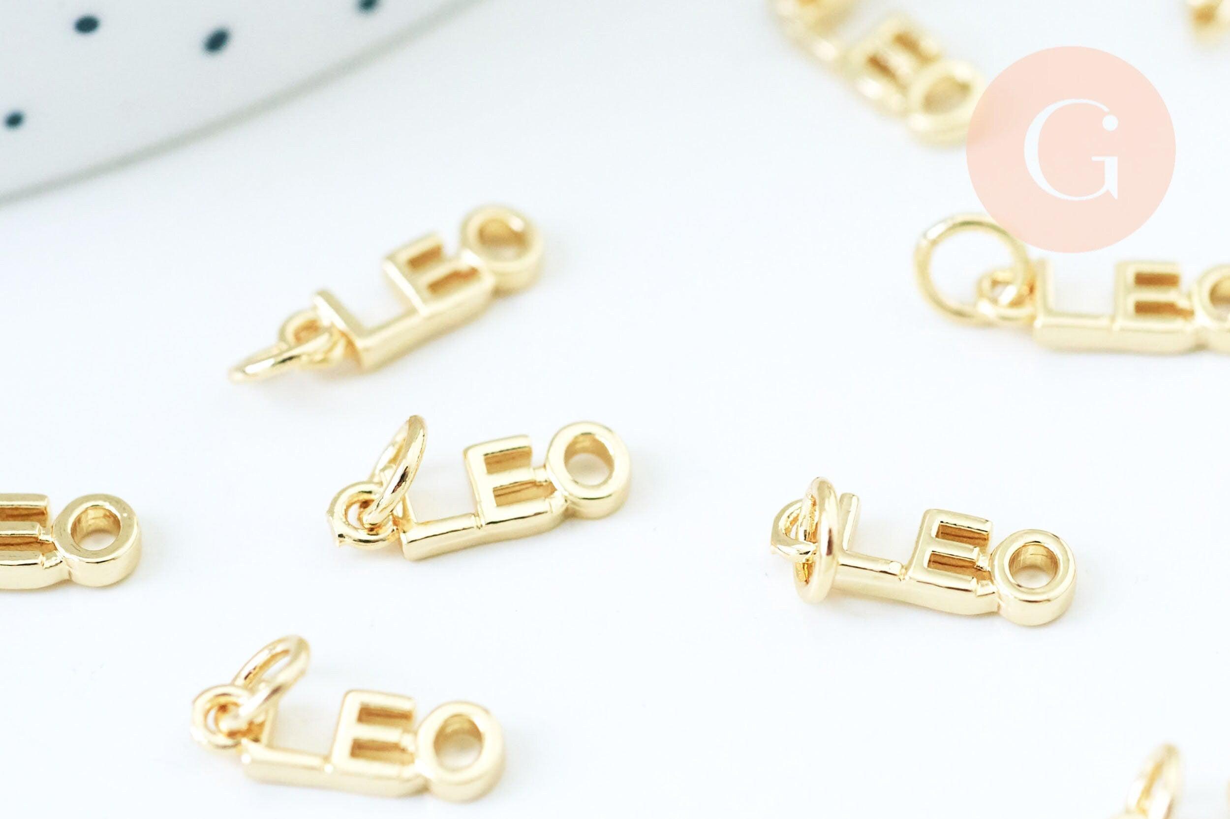Gingerlily Perles G6053 breloque Lion laiton doré 12mm cristal