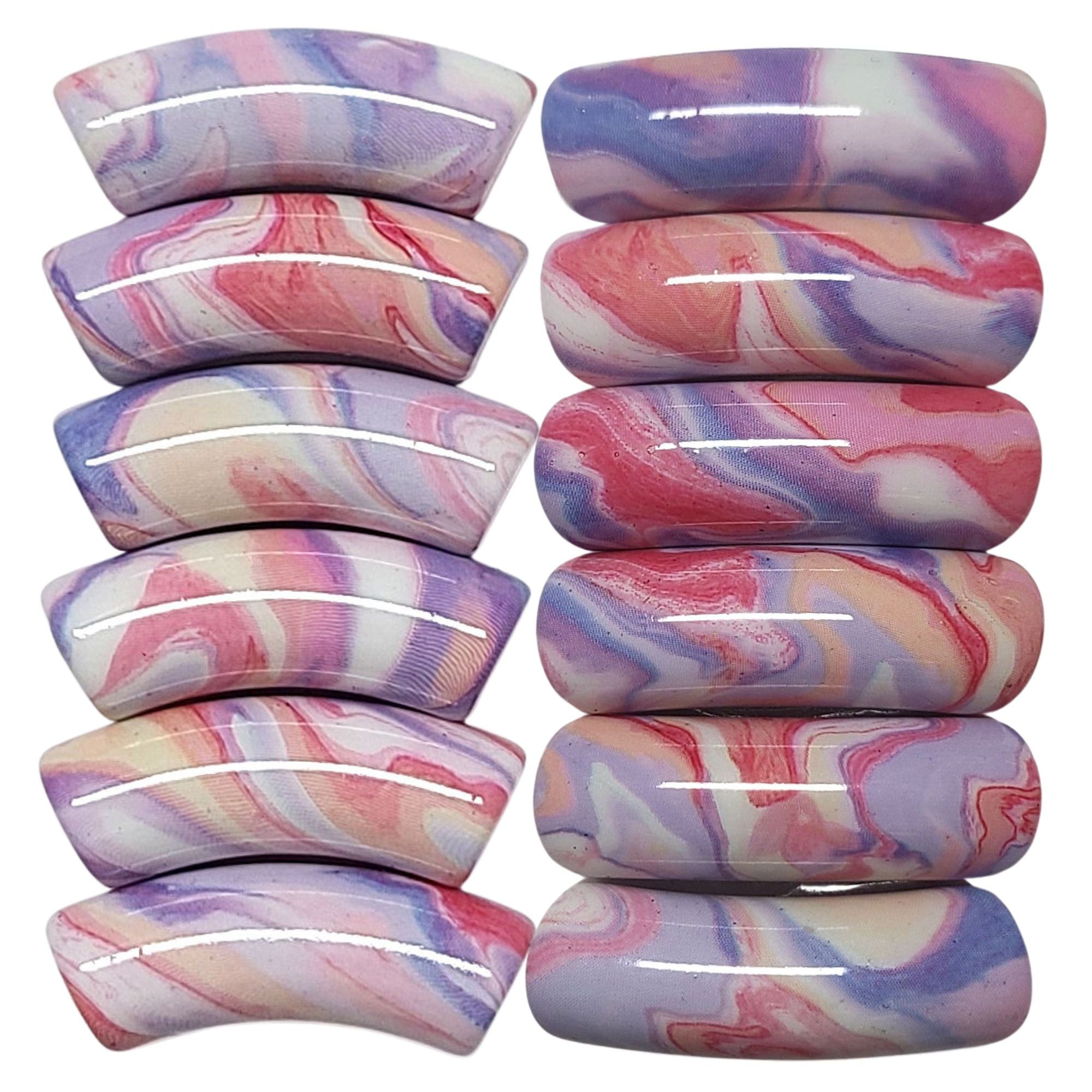 ARTSHOP Tubes DESIGN 1045 perle tube Ondulé 12mm bleu