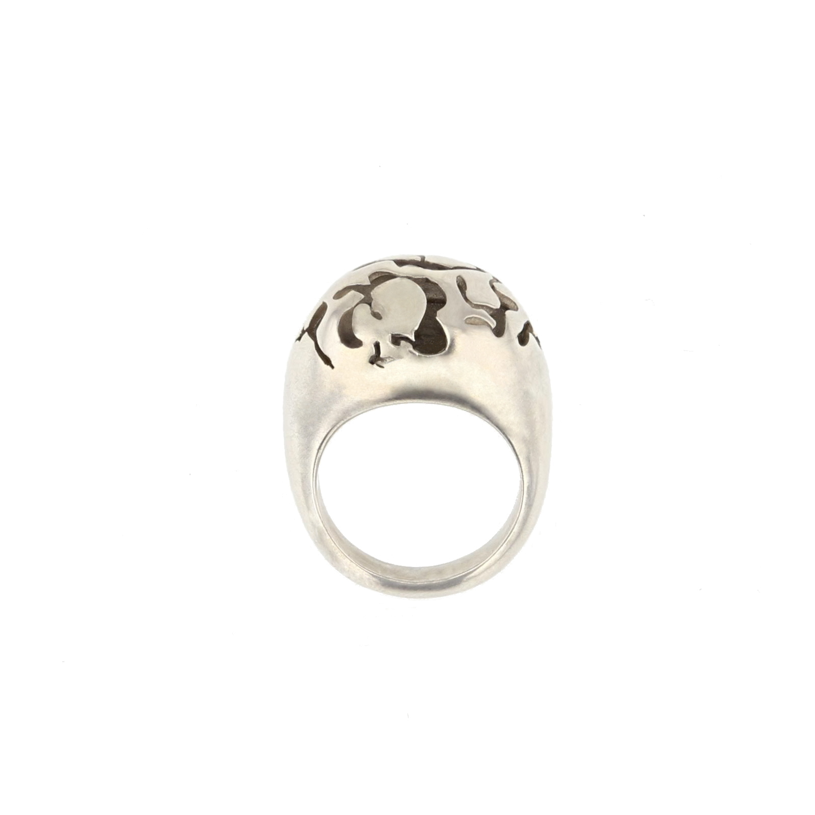 Kajika Côme bague boule argent 925 sculpturale